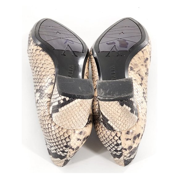 AQUATALIA Snakeskin Embossed Leather Pumps - Picture 8 of 11